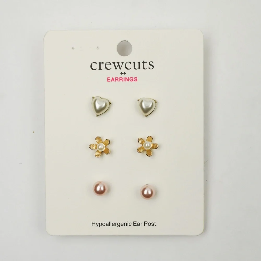 New JCREW Crewcuts Girls Assorted Earrings and Hair Clips Lot